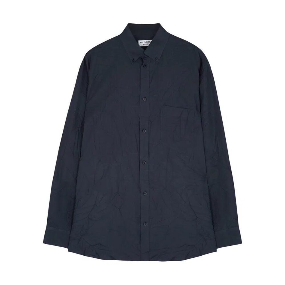 Balenciaga wardrobe logo jacquard print oversized shirt